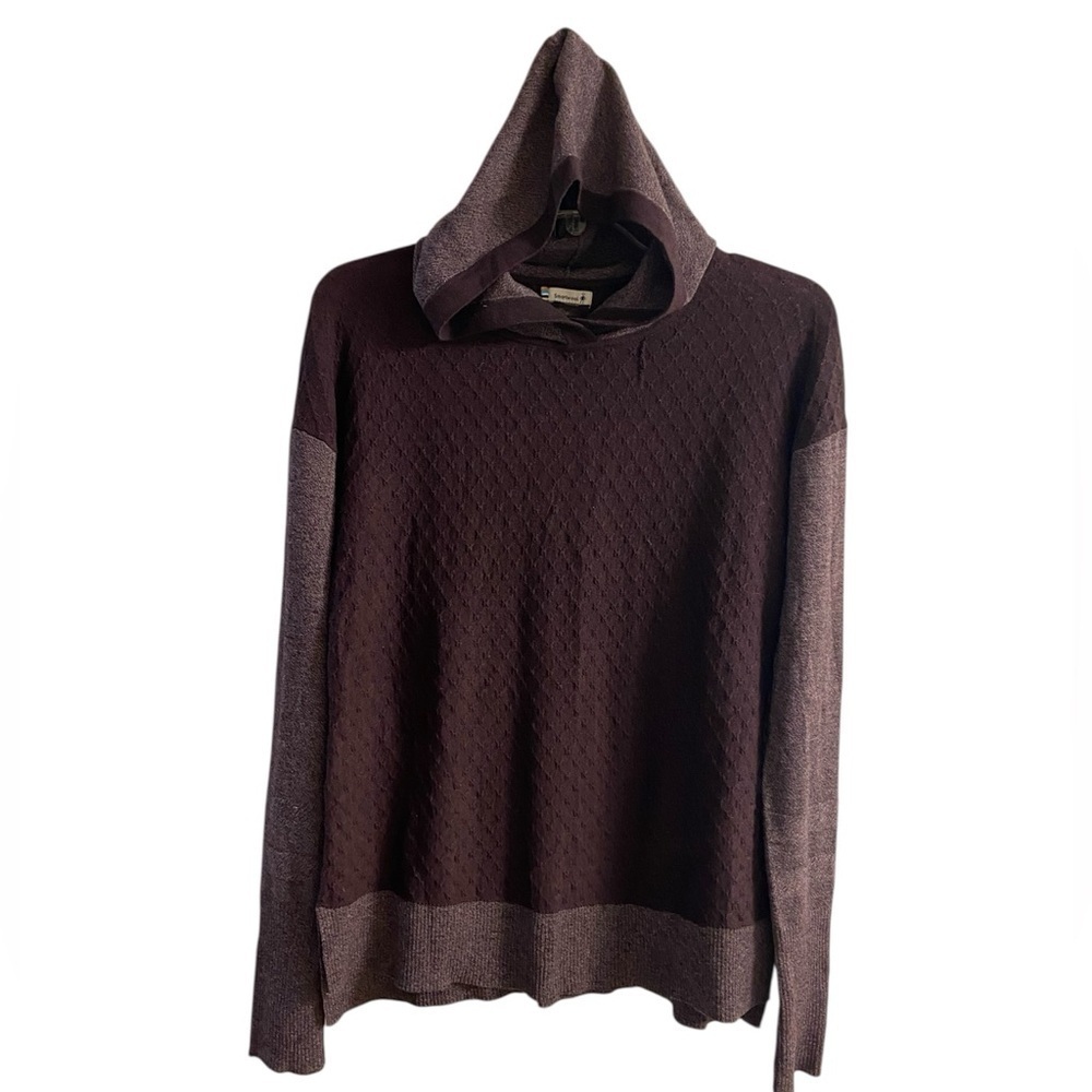 Smartwool Shadow pine sweater hoodie maroon women Small